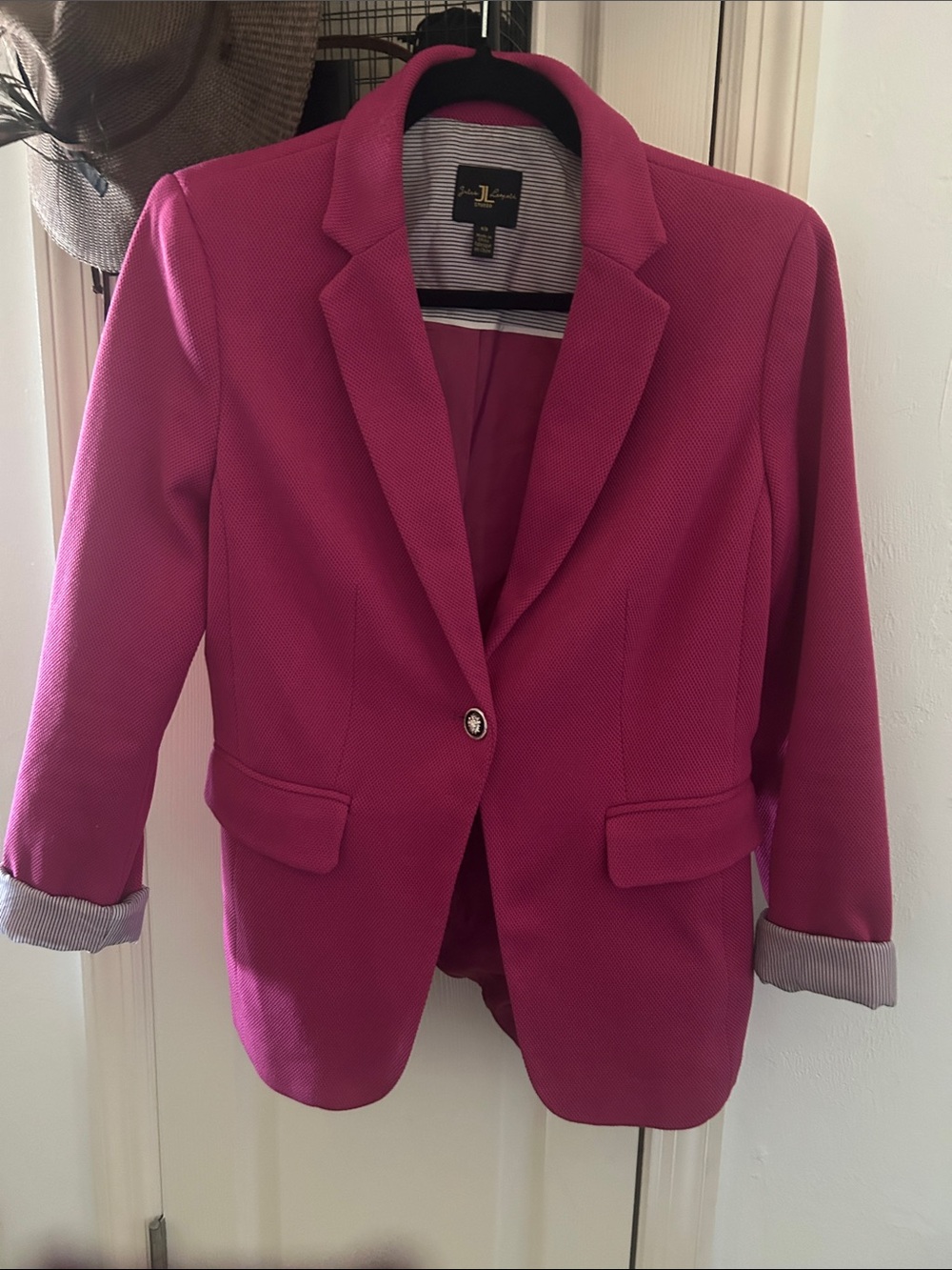 Dana Buchman Fuchsia Single-Button Blazer